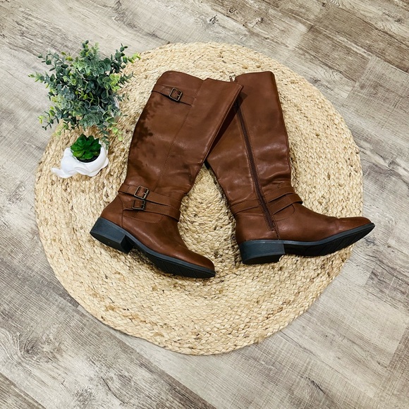 Lower East Side Brown Tall Boots - Picture 2 of 14